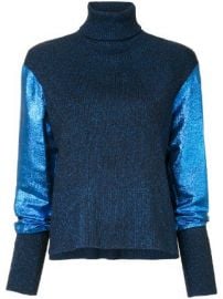 C  dric Charlier metallic knit turtleneck jumper at Farfetch