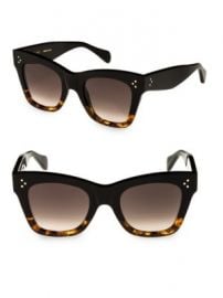 C  line - Havana Rectangular Cat Eye Sunglasses at Saks Fifth Avenue