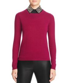 C by Bloomingdale  039 s Embellished Collar Cashmere Sweater at Bloomingdales