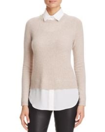 C by Bloomingdale  039 s Layered-Look Waffle Knit Cashmere Sweater at Bloomingdales