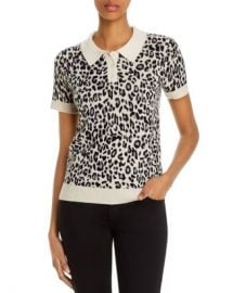 C by Bloomingdale  x27 s Cashmere Leopard-Print Polo Sweater - 100  Exclusive Women - Bloomingdale s at Bloomingdales