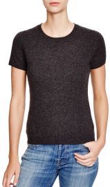 C by Bloomingdaleand039s Short Sleeve Cashmere Sweater in Charcoal at Bloomingdales