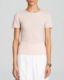 C by Bloomingdaleand039s Short Sleeve Cashmere Sweater in nude at Bloomingdales