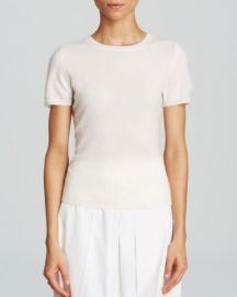 C by Bloomingdaleand039s Short Sleeve Cashmere Sweater in winter white at Bloomingdales