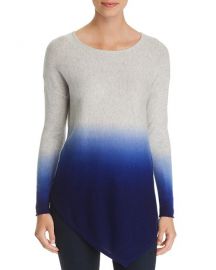 C by Bloomingdales Asymmetric Dip Dye Cashmere Sweater at Bloomingdales