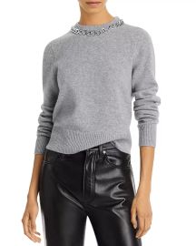 C by Bloomingdales Cashmere Chain Embellished Crewneck Cashmere Sweater - 100 Exclusive Bloomingdales at Bloomingdales