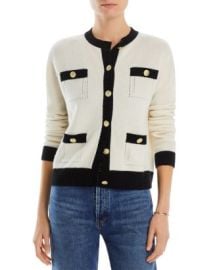 C by Bloomingdales Cashmere Contrast Trim Cashmere Cardigan - Exclusive Bloomingdales at Bloomingdales