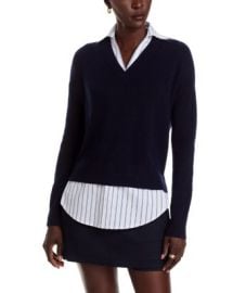 C by Bloomingdales Cashmere Layered Look Cashmere Sweater - Exclusive Bloomingdales at Bloomingdales