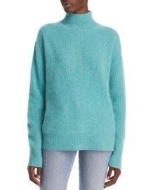 C by Bloomingdales Cashmere Novelty Stitch Mock Neck Cashmere Sweater at Bloomingdales