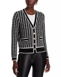 C by Bloomingdalex27s Cashmere Houndstooth Contrast Trim Cashmere Cardigan - Exclusive Bloomingdalex27s Women at Bloomingdales