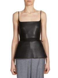 C dric Charlier - Faux Leather Top at Saks Fifth Avenue