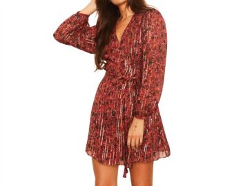 CABALLERO Sofia Dress In Merlot Moonbeam Shop Premium Outlets at Shop Simon