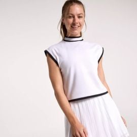 CALIA by Carrie Underwood Tops Calia Womens Ribbed Cropped Mock Neck Tank In Pure White Poshmark at Poshmark