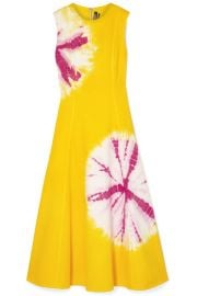 CALVIN KLEIN 205W39NYC - Tie-dyed denim midi dress at Net A Porter