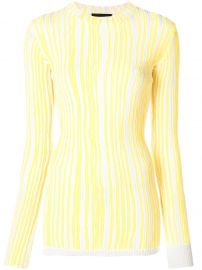 CALVIN KLEIN 205W39NYC STRIPED SWEATER - YELLOW at Farfetch