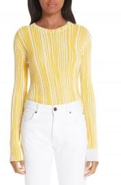 CALVIN KLEIN 205W39NYC Stripe Rib Knit Sweater at Nordstrom