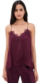 CAMI NYC Racer Charmeuse Camisole Blackberry XL at Shopbop