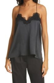 CAMI NYC The Racer Lace Trim Silk Camisole at Nordstrom