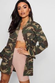 CAMO JACKET at Boohoo