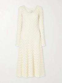 CARA CARA Avril pointelle-knit cotton midi dress at Net a Porter