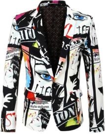 CARFFIV Menaposs Plus Size Fashion Casual Print Suit Jacket Blazer eBay at eBay