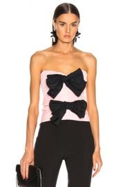 CARMEN MARCH Strapless Bow Top in Pink   FWRD at Forward