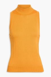 CAROLINA HERRERA Silk and cotton-blend turtleneck top at The Outnet