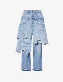 CASEY JEAN BY JEAN VINTAGE - Overlay Straight-Leg Denim Jeans | Selfridges.com at Selfridges