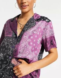 CD Femme oversized satin shirt in patchwork bandana set by ASOS at ASOS