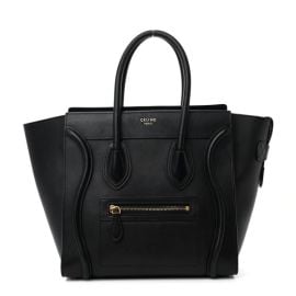 CELINE Smooth Calfskin Micro Luggage Black 1617014 FASHIONPHILE at Fashionphile