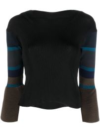 CFCL Stratum Striped three-quarter Sleeve Top - at Farfetch