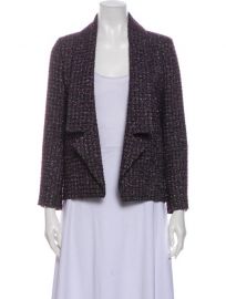 CHANEL 14PF 2014 Metallic Purple Tweed Blazer Jacket FR38 at eBay