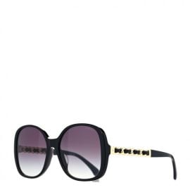 CHANEL Acetate Chain Sunglasses 5470-Q-A Black 1089663 FASHIONPHILE at Fashionphile