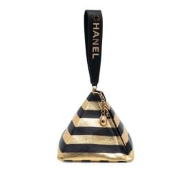 CHANEL Bags Preloved Chanel Metallic Lambskin Kheops Pyramid Clutch Poshmark at Poshmark