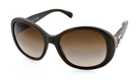 CHANEL CH 5235-Q 12763B 56mm Brown CC Cocomark Sunglasses Italy scratches eBay at eBay