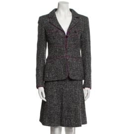 CHANEL Jackets amp Coats Chanel 203 Tweed Wool Silk Jacket And Skirt Set Poshmark at Poshmark