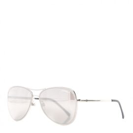 CHANEL Mirrored Pilot Summer Sunglasses 4223 Silver 605510 FASHIONPHILE at Fashionphile