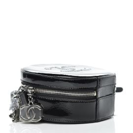 CHANEL Patent Round As Earth Evening Bag Black 466026 FASHIONPHILE at Fashionphile