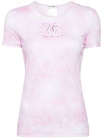 CHANEL Pre-Owned 2009 CC Cotton T-shirt Pink TH at Farfetch