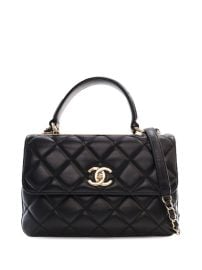 CHANEL Pre-Owned 2014-2015 Small Lambskin Trendy CC Flap Satchel Black at Farfetch