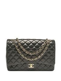 CHANEL Pre-Owned Double Flap Shoulder Bag Black at Farfetch
