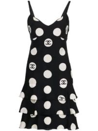 CHANEL Pre-Owned Polka Dot CC Dress - Farfetch at Farfetch