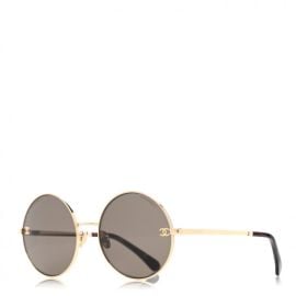 CHANEL Round Sunglasses 4268 Gold 977946 FASHIONPHILE at Fashionphile