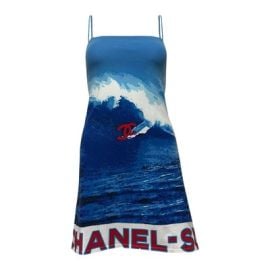 CHANEL Spring Summer 2002 Surf Logo Print Mini Dress eBay at eBay
