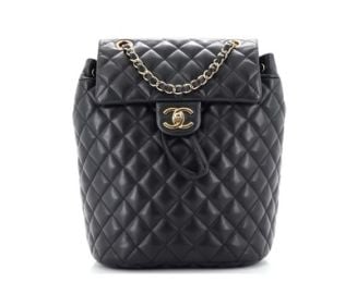 CHANEL URBAN SPIRIT BACKPACK BLACK QUILTED LAMBSKIN GOLD HARDWARE EXCELLENT eBay at eBay