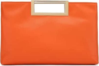 CHARMING TAILOR Fashion PU Leather Handbag Stylish Women Convertible Clutch Purse Burnt Orange Handbags com at Amazon