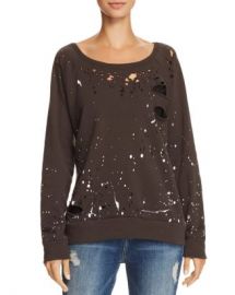 CHASER Distressed Splatter Print Sweatshirt  Women - Bloomingdale s at Bloomingdales