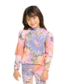 CHASER Girls Floral Puff Sleeve Sweatshirt - Big Kid Bloomingdales at Bloomingdales