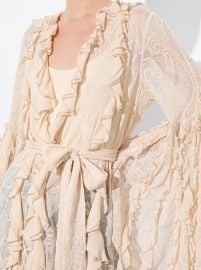 CHER RUFFLE MAXI ROBE in CHAMPAGNE ALICE OLIVIA at Alice + Olivia