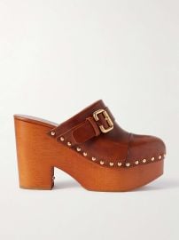 CHLOÉ Jeanette studded platform clogs at Net a Porter